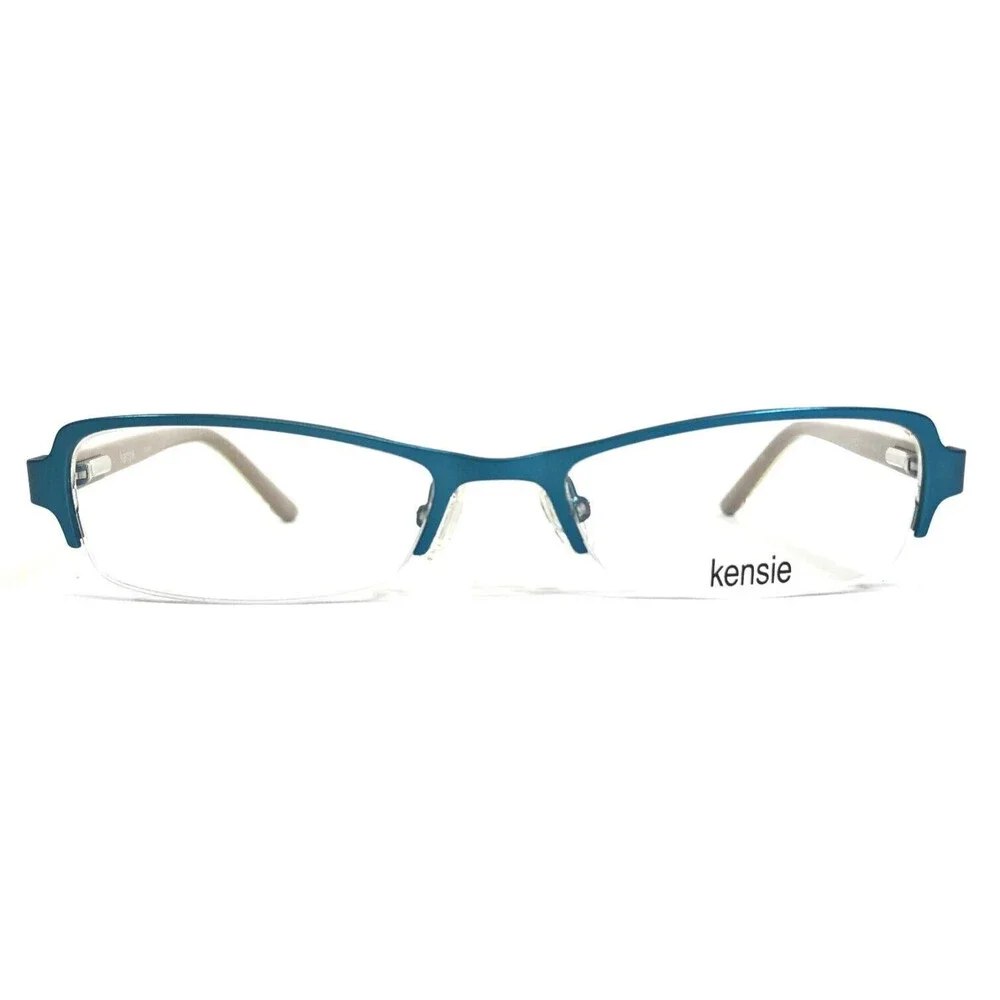 Kensie Petite Eyeglasses Frames Classy AQ Blue Beige Rectangular 49-17-130